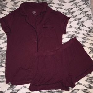 Maroon PJ Set
